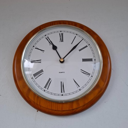 Quartz wood wall clock - quartz,