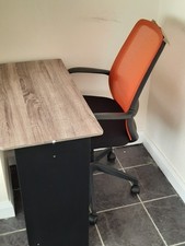 small office desk with office chair