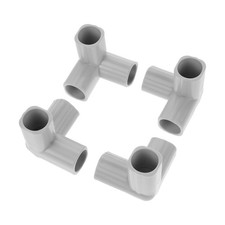 4 Pcs PVC Pipe Fittings T Shaped Tee Connectors for Furniture DIY PVC Pipes