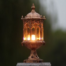 Vintage Pillar Light  Glass