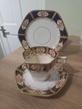 Vintage 1940's Foley Bone China "Arcadia" Tea Cup Trio