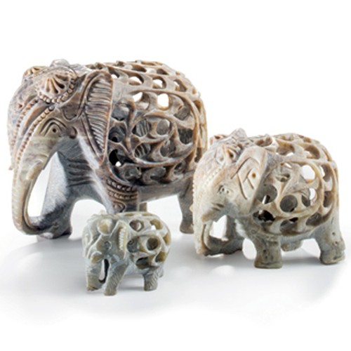 Hand carved soapstone - carved,