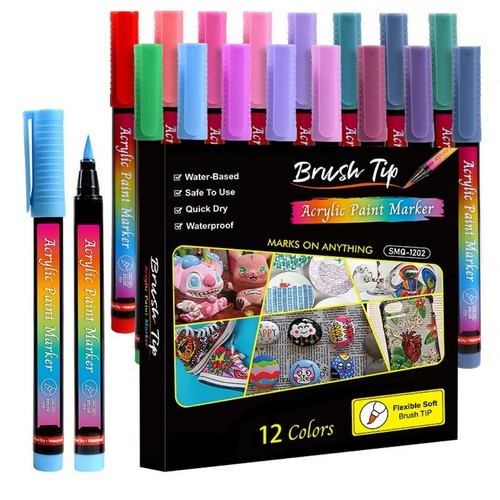 High ink capacity brush - brush, tip