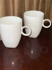 SET 2) MAXWELL & WILLIAMS FINE BONE CHINA TEA COFFEE CASHMERE WHITE MUG RARE