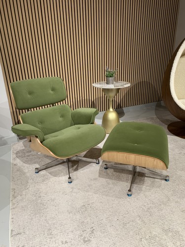 Mid century olive green velvet - century,