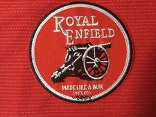 ROYAL ENFIELD MOTORCYCLE MADE LIKE A GUN BRITISH BIKER  BADGE IRON SEW ON PATCH