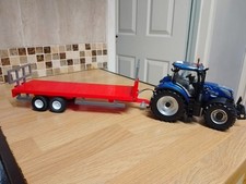 1/32 26ft scratch built Flat Bed Bale Trailer. Suitable for Britain's siku etc