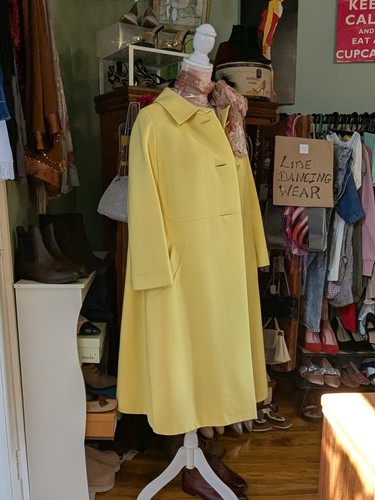 Vintage 60s yellow wool mod
