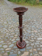 VINTAGE HARDWOOD BARLEY TWIST JARDINIERE / PLANT STAND