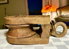 Antique Primitive Pulley -
