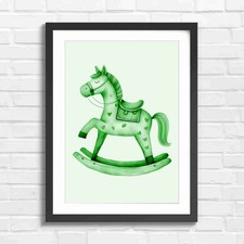 Whimsical Wooden Rocking Horse