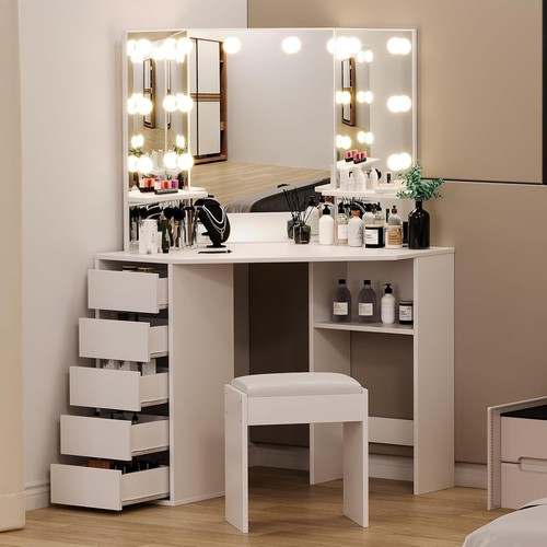 Corner makeup vanity dressing - vanity,