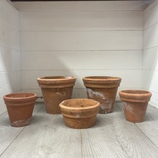 5 Vintage Terracotta Pots