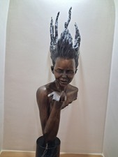 Bronze Ladey on a marble base