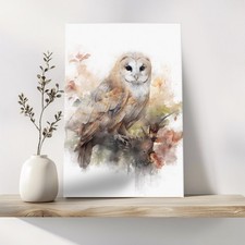 Autumn Barn Owl Canvas Wall
