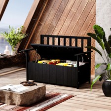 Fir Wood Garden Storage Bench