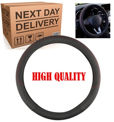 Black leather car steering - car,
