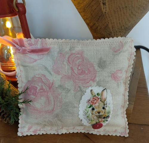 Vintage floral rabbit - rabbit, /kate