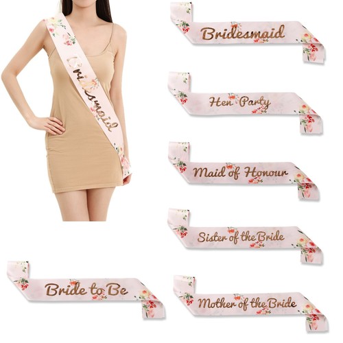 Floral hen party sashes - floral,