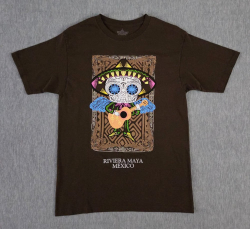 Sugar skull shirt - skull, guitar