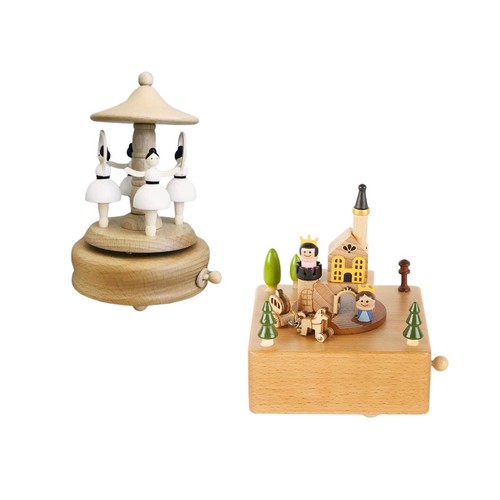 Wooden music box desktop cute - box,