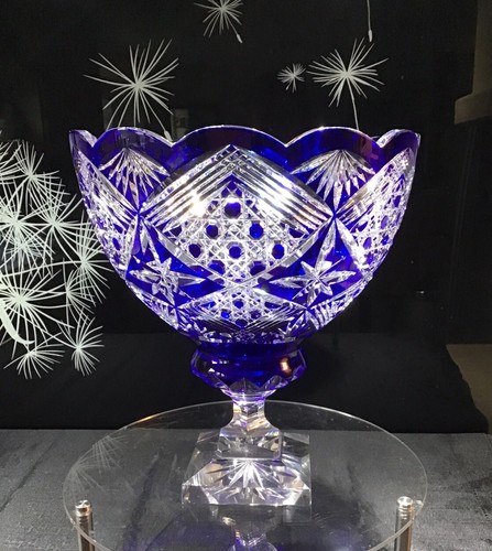 Bohemia cobalt blue cut - blue,