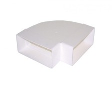 Airvent 404133 Duct Horizontal 90Deg Bend Elbow Ducting Ventilation 204mm x 60mm