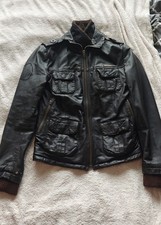 mens superdry leather jacket