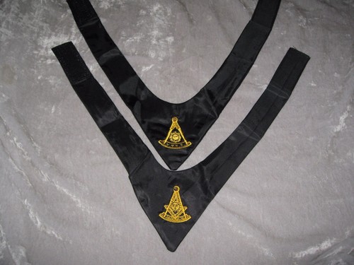 Black masonic cravat - black,