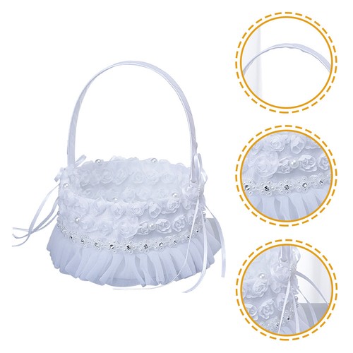 Flower girl basket - basket, elegant