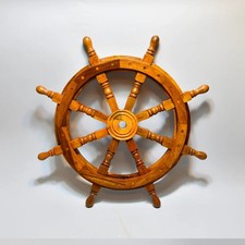 Vintage Wooden Ship Wheel
