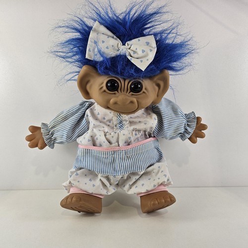 Vintage uneeda troll doll blue - doll,