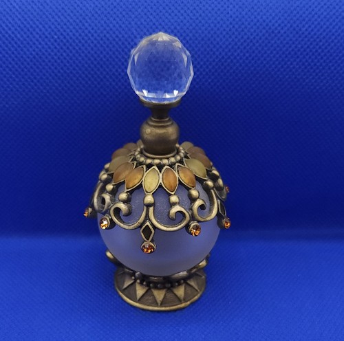 Vintage brass perfume bottle - vintage,