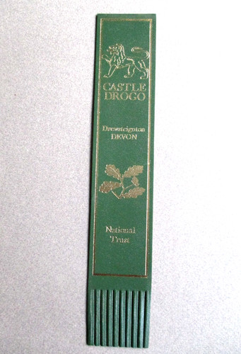 Leather bookmark castle drogo - leather,