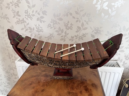 Vintage hand carved teak - vintage,