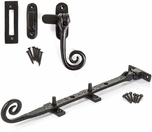 Black cast iron window - iron,