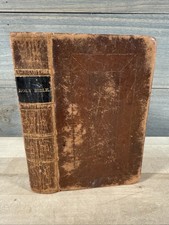 1829 HOLY BIBLE antique PRE CIVIL WAR leather AMERICAN BIBLE SOCIETY old