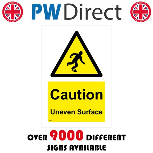 Sign caution uneven surface - sign,