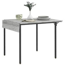 Extendable Kitchen Table Drop Leaf Folding Dining Table for Small Space Grey New