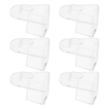  6 Pcs Curtain Pole Fixings Curved Groove Design Sturdy Curtains Brackets