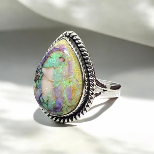 Pear shape opal ring - shape,