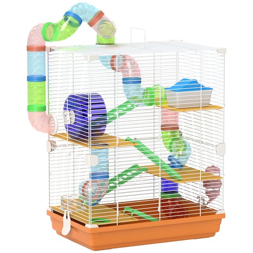 Pawhut tier hamster cage - pawhut, 5