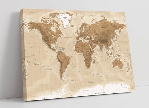 Vintage world map - vintage, canvas