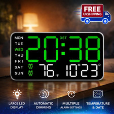 Desk Wall Clock Digital Alarm