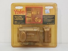 Vintage Yale Security Latchlock V80 Brass Finish NEW OLD STOCK- SEALED