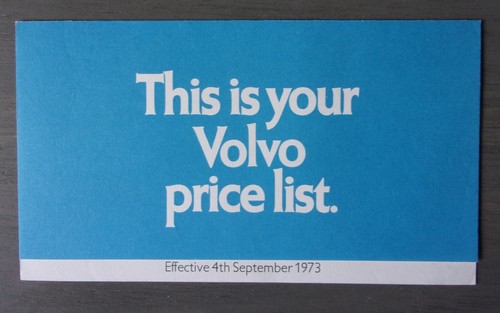 Volvo cars orig 1973 mkt - cars, uk