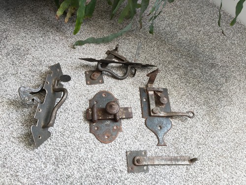 Antique iron door lock - lock, old