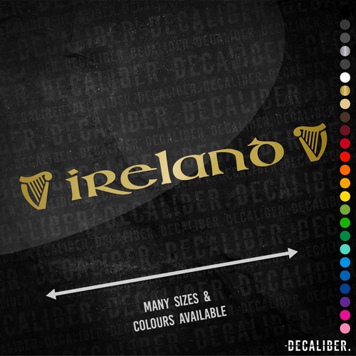 Ireland with harps - harps, sticker