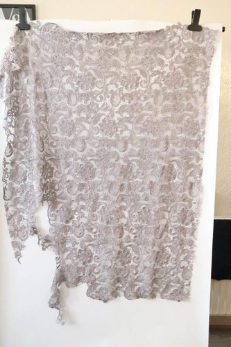 Grey guipure lace good size - lace,,