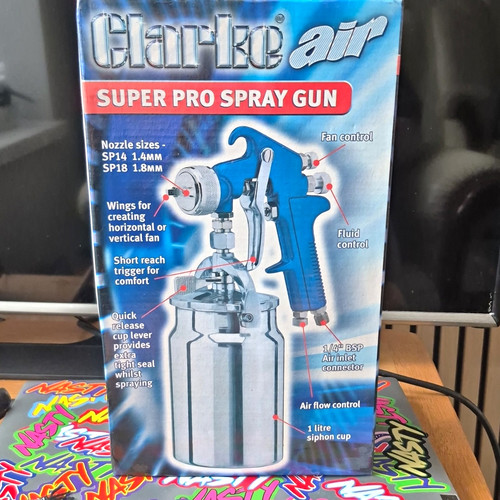 Clarke air spray gun inch - clarke,